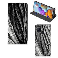 Book Wallet Case Samsung Galaxy A21s Boomschors Grijs