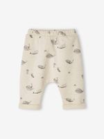 Molton babybroek beige gevlekte aop walvis