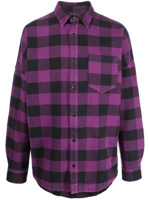 Palm Angels chemise à carreaux - Violet
