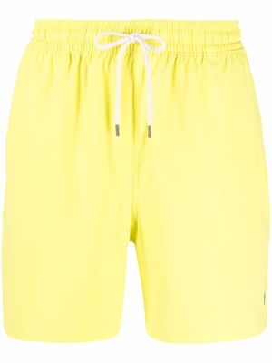 Polo Ralph Lauren short de bain à motif Traveller Polo Pony - Jaune