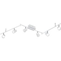 LED Plafondspot 36W - Warm Wit 3000K - 6-lichts - Mat Wit Aluminium