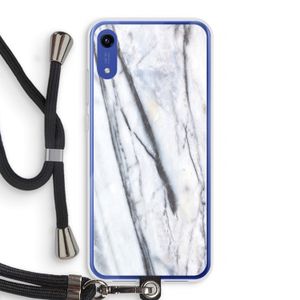 Gestreepte marmer: Honor Play 8A Transparant Hoesje met koord