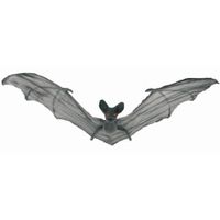 Horror decoratie vleermuis grijs 50 cm - Halloween decoratie dieren - thumbnail