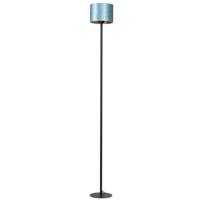 Masterlight Zwarte vloerlampVenus 175cm met retro blauwe lampenkap - 1470-05-13-155
