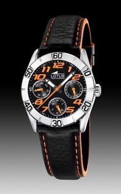 Horlogeband Lotus 15651-5 Leder Zwart 18mm