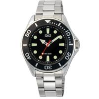 Q&Q GENT DIVER BLACK (Ø 41 mm) Heren horloge