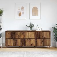 Dressoirs 3 pcs Oud hout 180 x 35 x 70 cm Bewerkt hout