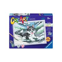 Ravensburger creart schilderen op nummer - ondeugende husky