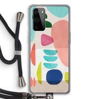 Bold Rounded Shapes: OnePlus 9 Pro Transparant Hoesje met koord