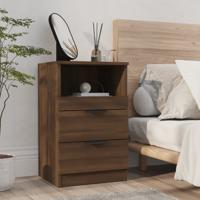 Nachtkastje bewerkt hout bruin eikenkleur