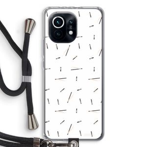 Hipster stripes: Xiaomi Mi 11 Transparant Hoesje met koord