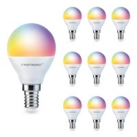 Set van 10 E14 Smart lampen - P45 vorm - 5,5 Watt 470 lumen - RGBWW - Wifi & Bluetooth - Bestuurbaar via app - Google Home, Amazon Alexa en Siri
