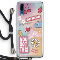 Positivity: Huawei P20 Transparant Hoesje met koord