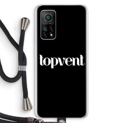 Topvent Zwart: Xiaomi Mi 10T 5G Transparant Hoesje met koord