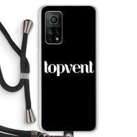 Topvent Zwart: Xiaomi Mi 10T 5G Transparant Hoesje met koord