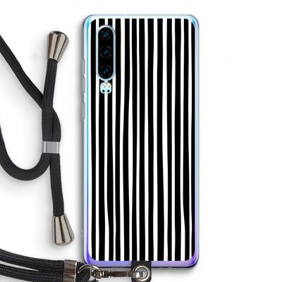Stripes: Huawei P30 Transparant Hoesje met koord