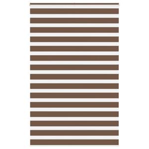 VidaXL Zebra rolgordijn 140x200 cm stofbreedte 135,9cm polyester bruin