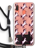 Musketon Unicorn: Samsung Galaxy A20e Transparant Hoesje met koord