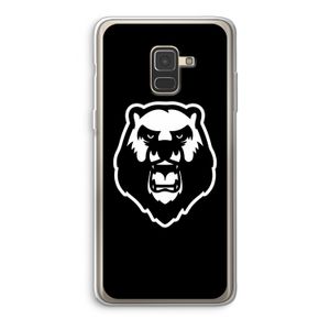 Angry Bear (black): Samsung Galaxy A8 (2018) Transparant Hoesje