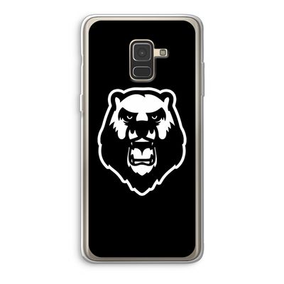 Angry Bear (black): Samsung Galaxy A8 (2018) Transparant Hoesje