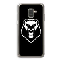 Angry Bear (black): Samsung Galaxy A8 (2018) Transparant Hoesje