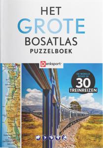 Puzzelboek Denksport - Het Grote Bosatlas Puzzelboek - Treinreizen | D