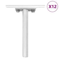 Zwevende plankdragers 12st onzichtbaar 12x100 mm koolstofstaal