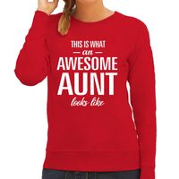 Awesome aunt / tante cadeau trui rood dames 2XL  -