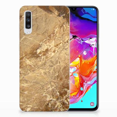 Samsung Galaxy A70 | TPU | Siliconen hoesje | Marmer Creme