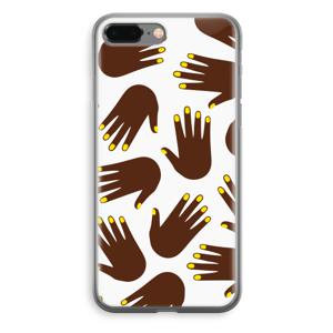 Hands dark: iPhone 8 Plus Transparant Hoesje