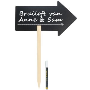 Bruiloft wegwijzer pijl krijtbord 73 cm inclusief stift