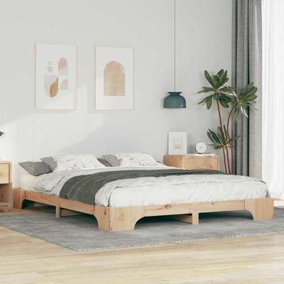 Bedframe met opslag Bruin 160 x 210 cm Hout