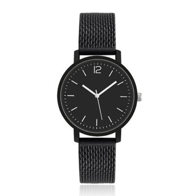 LGT JWLS Dameshorloge met Silicone Band - Zwarte Band en Uurwerk, Witte Uuraanduiding en Wijzers