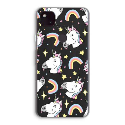 Rainbow Unicorn: Google Pixel 4a 5G Transparant Hoesje