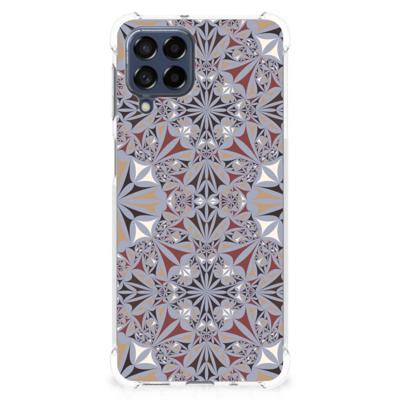 Samsung Galaxy M53 Anti-Shock Hoesje Flower Tiles Samsung Galaxy M53 Anti-Shock Hoesje Flower Tiles