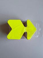 Fluor pijl 6x9 cm fluor geel 50 stuks