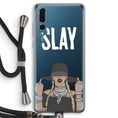 Slay All Day: Huawei P20 Pro Transparant Hoesje met koord