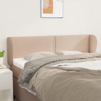 Hoofdbord met randen 147x23x78/88 cm kunstleer cappuccinokleur