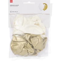 HEMA Ballonnen WitGoud 20 Stuks bij Jumbo - thumbnail