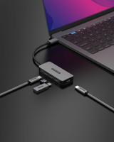 Sitecom CN-5011 interface hub USB 3.2 Gen 2 (3.1 Gen 2) Type-C 5000 Mbit/s Zwart, Grijs - thumbnail