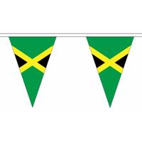 Vlaggetjes vlaggenlijn Jamaica - 5 meter - polyester stof - Landen - versiering
