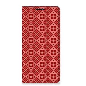 Motorola Edge 20 Pro Hoesje met Magneet Batik Rood