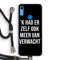 Meer verwacht - Zwart: Huawei Y6s Transparant Hoesje met koord Meer verwacht - Zwart: Huawei Y6s Transparant Hoesje met koord