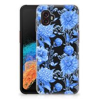 TPU Case voor Samsung Galaxy Xcover 6 Pro Flowers Blue - thumbnail