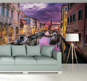 Zonsondergang over Venetië fotobehang behang
