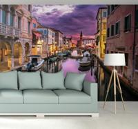 Zonsondergang over Venetië fotobehang behang
