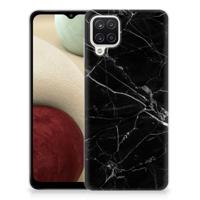 Samsung Galaxy A12 | TPU | Siliconen hoesje | Marmer Zwart - Origineel Cadeau Vader