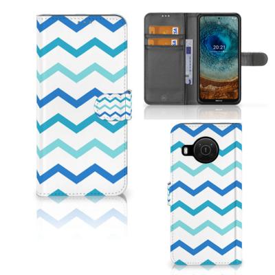 Nokia X10 | Nokia X20 | Telefoon Hoesje | Zigzag Blauw