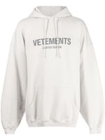 VETEMENTS hoodie à lien de resserrage - Gris - thumbnail