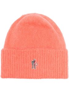 Moncler Grenoble bonnet en laine d'alpaga à logo brodé - Orange